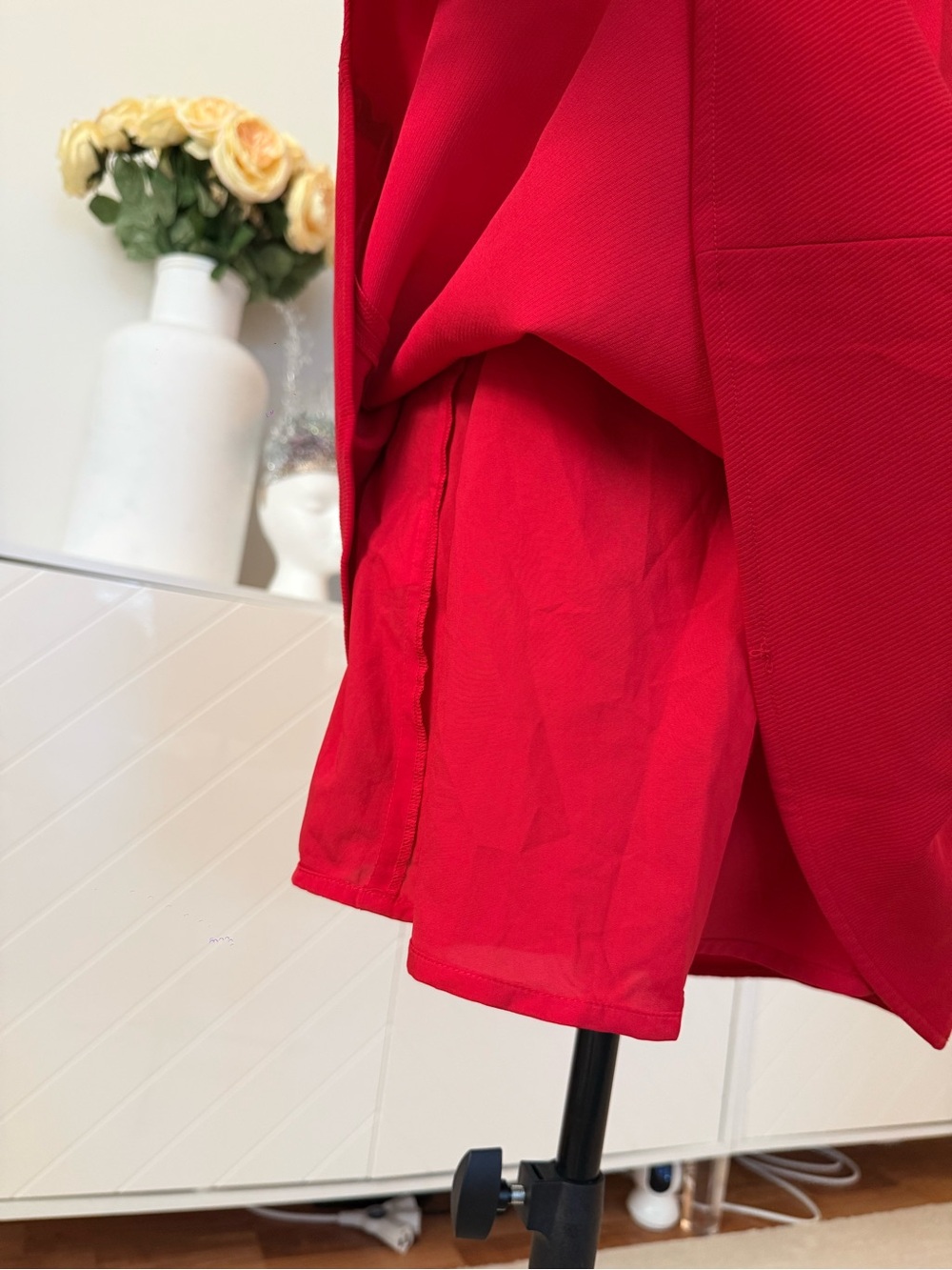 NWT Armani Exchange fit-and-flare Red Mini Dress 4 - Picture 12 of 14